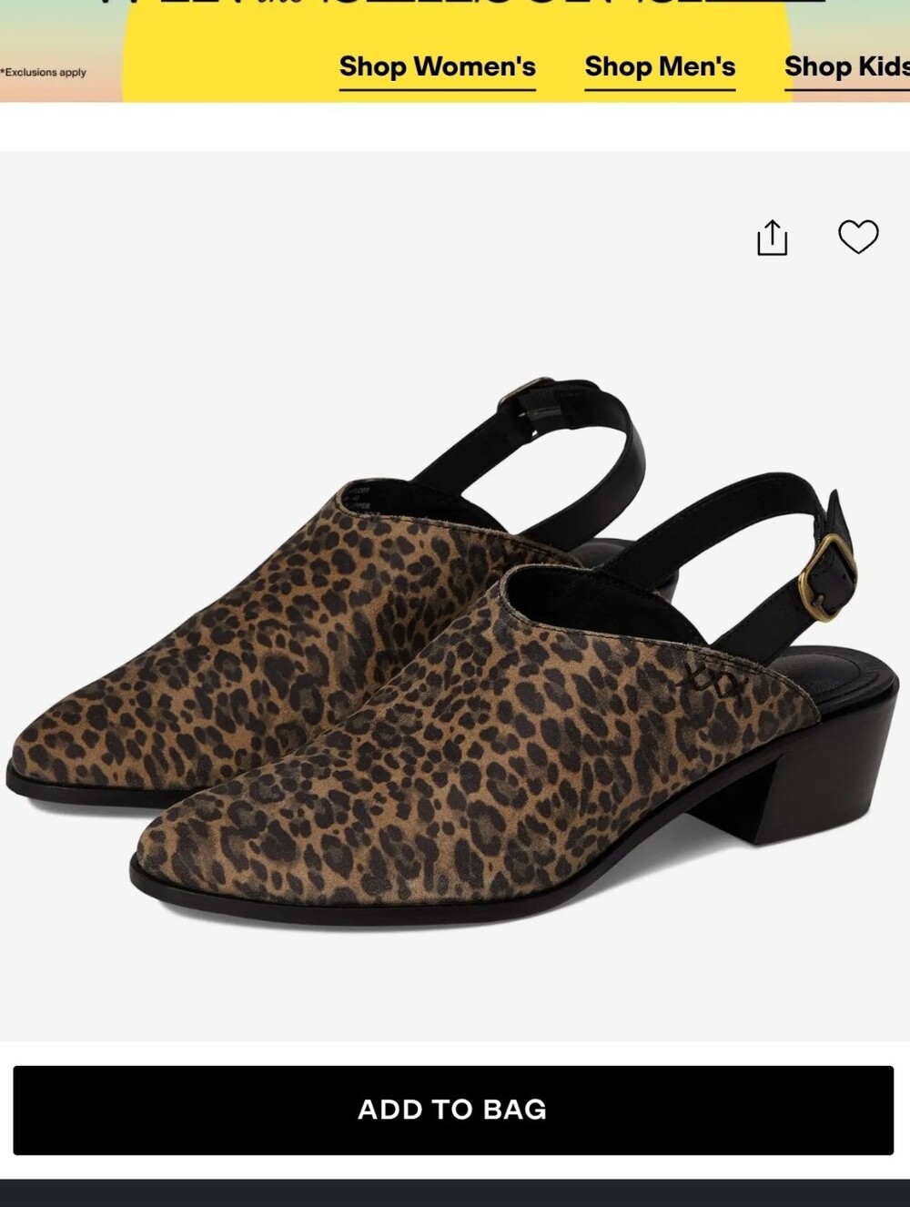 Lucky brand melody Mylody Slingback mule cheetah print Clog 9